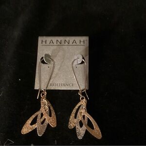 Hannah drop earrings in gold and silver plated
